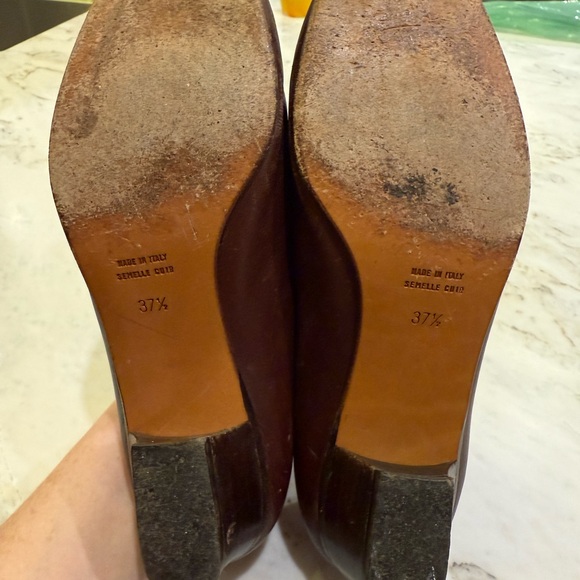 Celine Dark Brown Women’s Leather Tassel Loafers 37.5 Vintage! - Picture 3 of 7